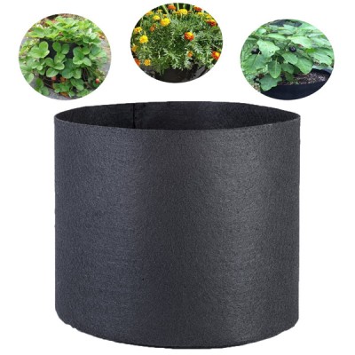 5-Pack 5 Gallon  Square Grow Bags/Aeration Fabric Pots w/Handles (Black)